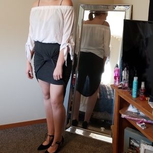 White off the shoulder shirt